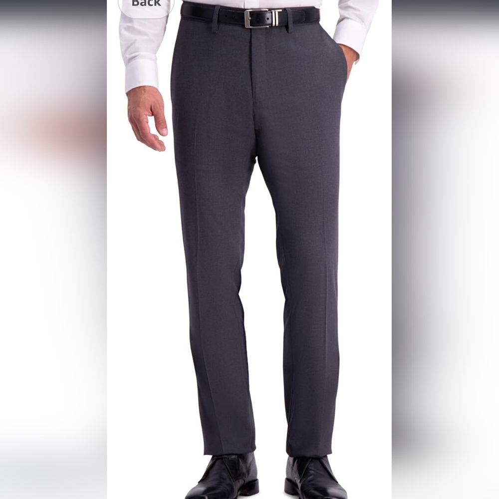 New Kenneth Cole Reaction Shadow Check Slim Fit Stretch Men's Dress Pants